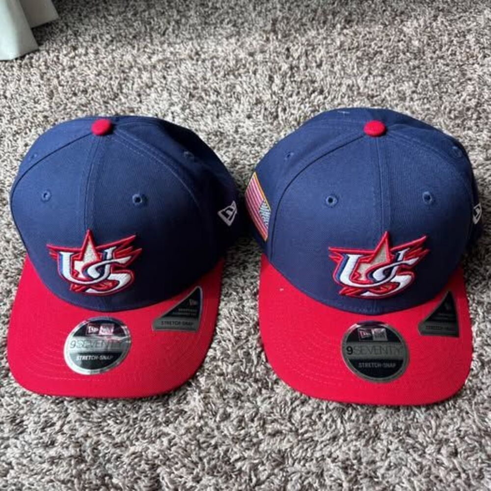 2 Pack New Era Team USA World Baseball Classic 9Fifty Snapback Hats NWT